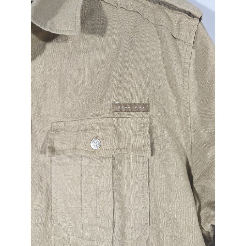 BUNDLE Sean John Linen Cotton Button Down Shirt Men's Size XL - Picture 4 of 9